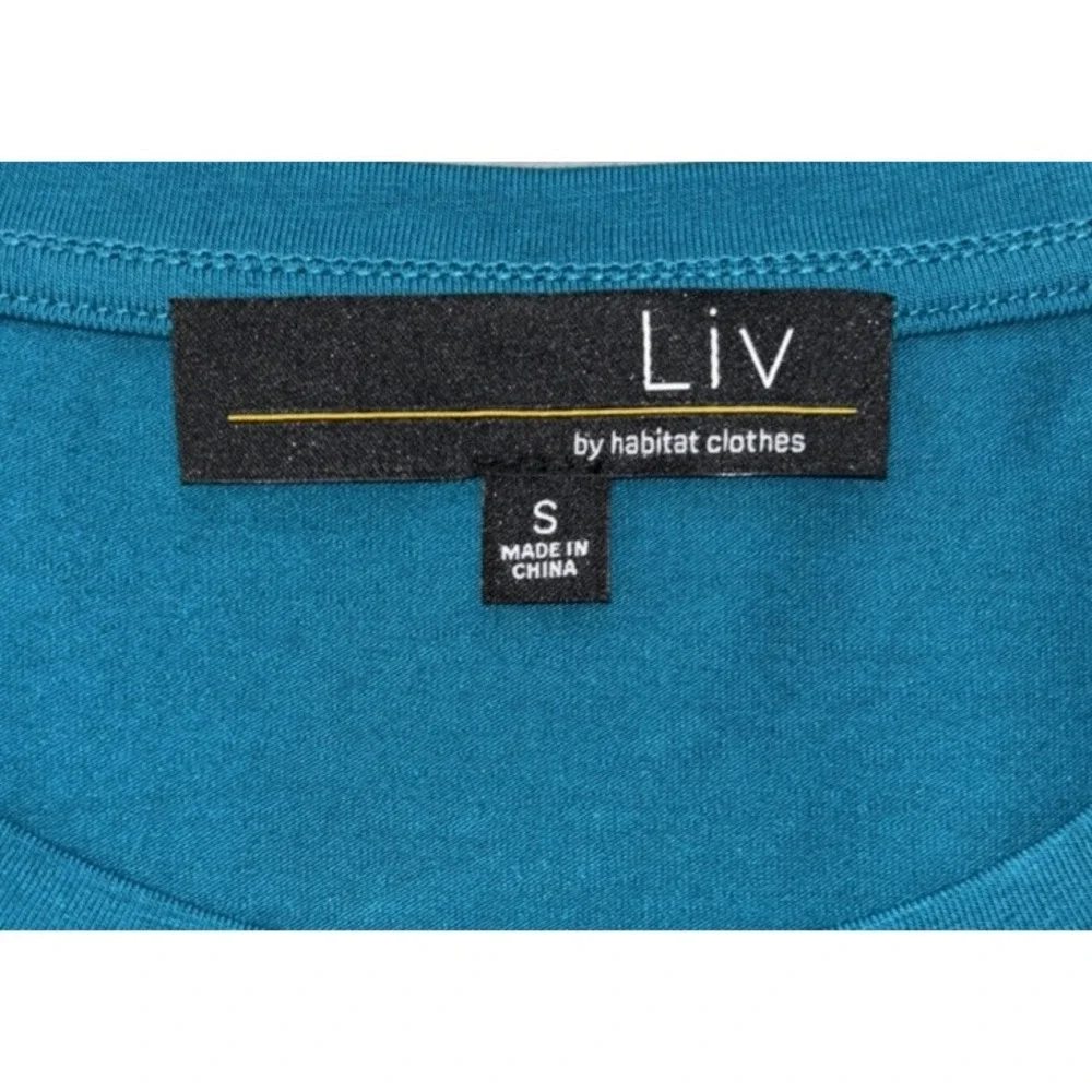 NEW Everyday T Shirt Jewel Women's Size‎ S Teal Short Sleeve Stretch Crew Neck